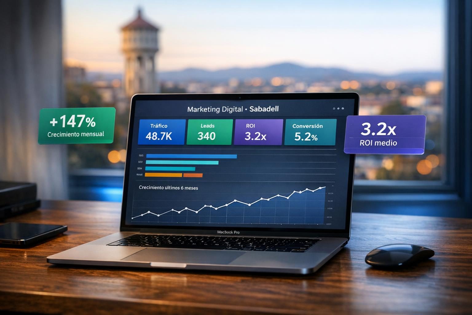 Agencia de marketing digital en Sabadell — Dashboard multicanal